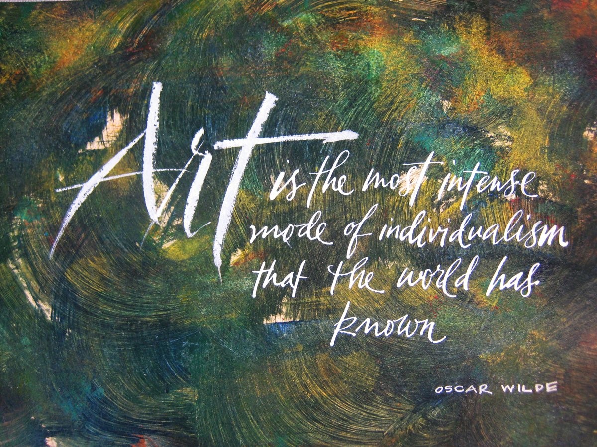 “Art is the most intense mode of individualism that the world has known“ - Oscar Wilde

susanhenselprojects.com
#ArtQuotes #CreativityQuotes  #Art #SusanHenselProjects #OscarWild