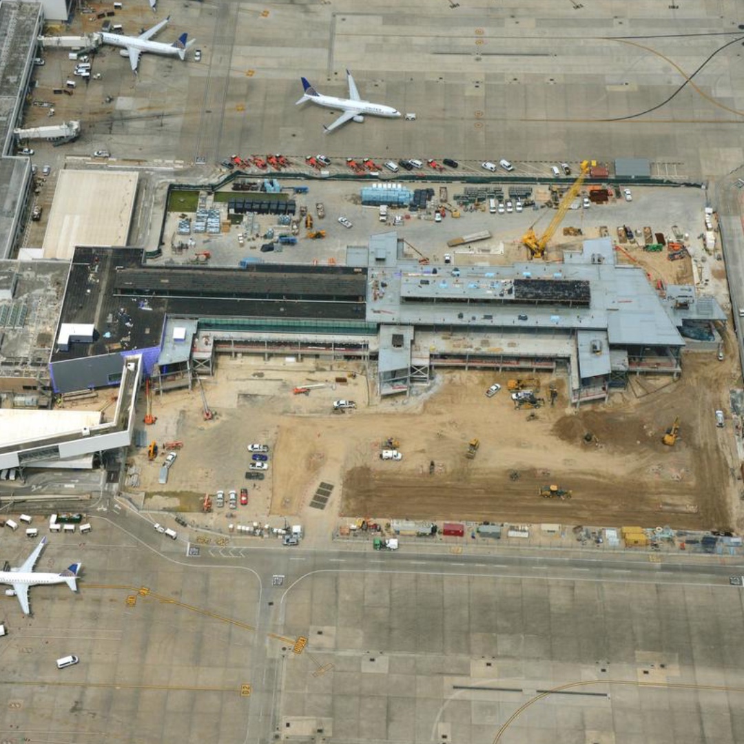 PROGRESS! 💪 Check out these aerial shots of our new Terminal D-West Pier 🏗️

#ChangeIsComingToIAH