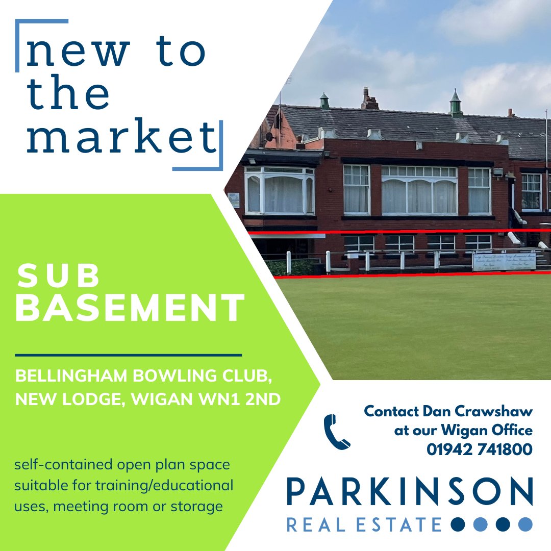 TO LET! Unique opportunity to let the sub-basement of a local bowling club.  Situated in a quiet cul-de-sac the premises is suitable for a variety of training/educational uses, meeting room or storage purposes.  

bit.ly/BellinghamBC

#ToLet #ParkinsonRealEstate #PRE