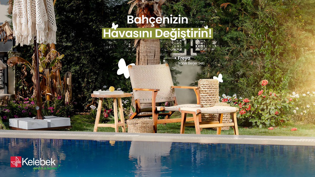 Yaz aylarında bahçenizde keyifli vakit geçireceksiniz!☀

Bahçenizin havasını değiştirmek için Freya İkonik Berjer Seti Kelebek mağazalarından ya da kelebek.com adresinden ulaşabilirsiniz.

#Kelebek #KelebekMobilya #KanatAçalımYeniliğe #FreyaBerjerSeti