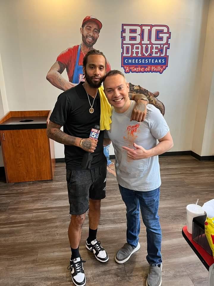 Derrick Hayes is the best!! Great morning with the founder and CEO of <a href="/BD_Cheesesteaks/">BigDavesCheesesteaks</a>!! <a href="/GoodDayAtlanta/">Good Day Atlanta</a> #fox5atl