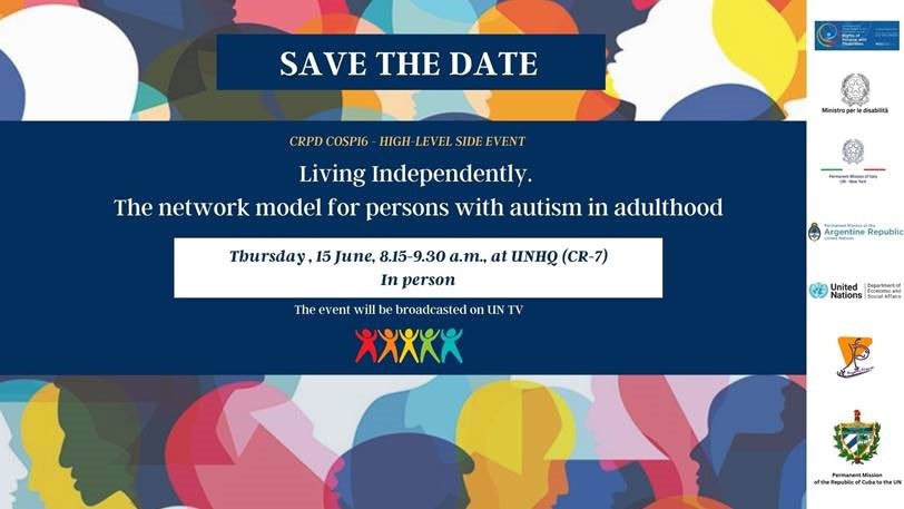 Italy UN New York (@italyun_ny) on Twitter photo 🗓️Save the date!
Join us on June 15 for a #CRPD #COSP16 HL side event 🇮🇹 🇨🇺 🇦🇷<a href="/UNDESASocial/">UN DESA DISD</a> & <a href="/PF_filippide/">ProgettoFilippide 💜</a> cohost on independent living & inclusion of persons with disabilities like autism.
Tune in on 🇺🇳 WebTV or attend in person!
Info & registration👉tinyurl.com/4tkpvvbh 🗓️Save the date!
Join us on June 15 for a #CRPD #COSP16 HL side event 🇮🇹 🇨🇺 🇦🇷<a href="/UNDESASocial/">UN DESA DISD</a> & <a href="/PF_filippide/">ProgettoFilippide 💜</a> cohost on independent living & inclusion of persons with disabilities like autism.
Tune in on 🇺🇳 WebTV or attend in person!
Info & registration👉tinyurl.com/4tkpvvbh