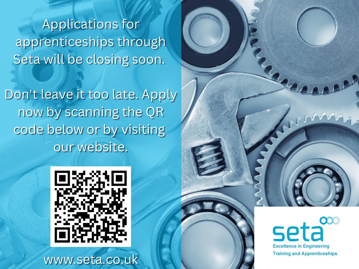 Apply now at seta.co.uk/apprentice/App…