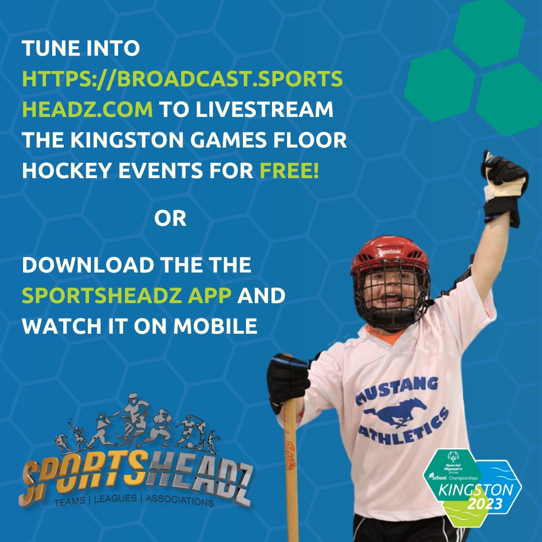 Catch the excitement of live floor hockey! SportsHeadz will be live streaming the floor hockey events FOR FREE! Check out broadcast.sportsheadz.com to create an account, or download the SportsHeadz app to watch the event on your mobile device!