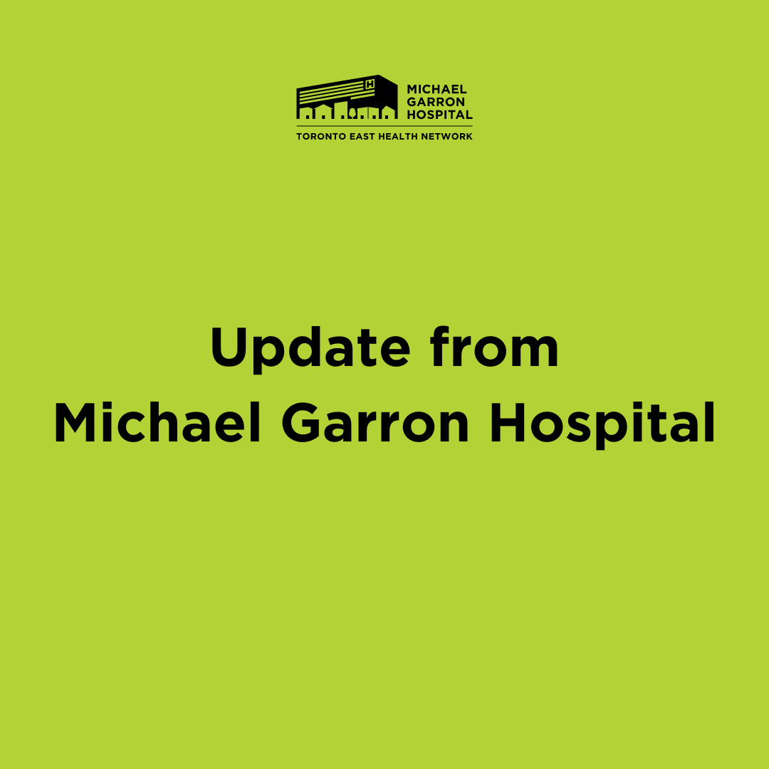 Michael Garron Hospital (MGH) is aware of a natural gas leak on the exterior of its hospital campus and is actively working with Toronto Fire and Enbridge Gas to address the issue. 1/4