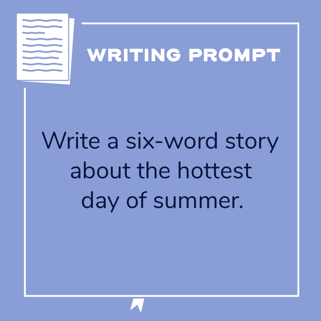 48hrbooks's tweet image. We'll go first!

"Seeking shade, she flopped down, breathless."

#writingprompt #writingexercise #sixwords #sixwordstory