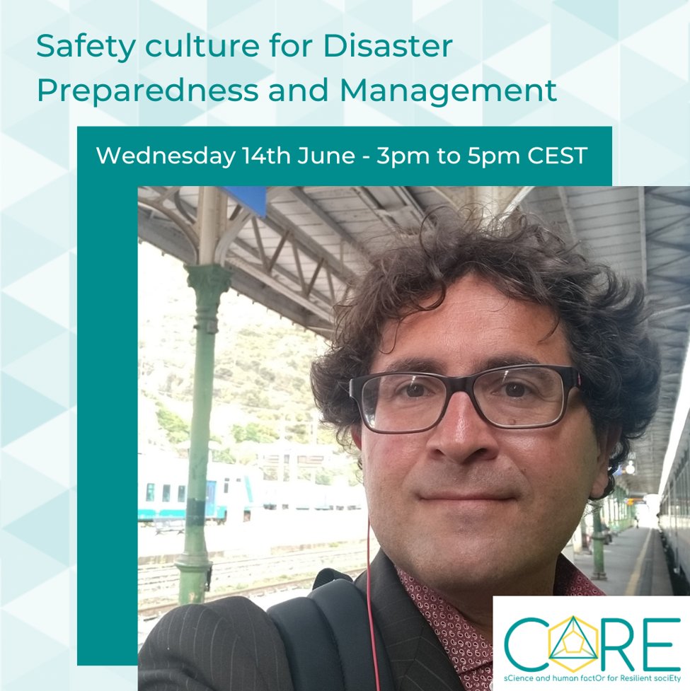 sCience and human factOr for Resilient sociEty (@core_eu_h2020) on Twitter photo Giovanni Gugg <a href="/gioggsan/">Giovanni Gugg</a>, Senior Researcher at <a href="/IssnovaI/">ISSNOVA</a> will be at <a href="/CORE_EU_H2020/">sCience and human factOr for Resilient sociEty</a> Webinar next week to deliver a presentation on ‘Cultural Dimension in Disaster Risk Reduction’".
Register to the event!
forms.gle/tJ78AoSwSPsaRC… Giovanni Gugg <a href="/gioggsan/">Giovanni Gugg</a>, Senior Researcher at <a href="/IssnovaI/">ISSNOVA</a> will be at <a href="/CORE_EU_H2020/">sCience and human factOr for Resilient sociEty</a> Webinar next week to deliver a presentation on ‘Cultural Dimension in Disaster Risk Reduction’".
Register to the event!
forms.gle/tJ78AoSwSPsaRC…