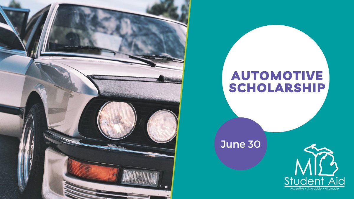mistudentaid's tweet image. Are you interested in pursuing a career in the automotive field? Here's a scholarship for you! The deadline to apply for this scholarship is June 30. ➡️ bit.ly/3LCiYIP