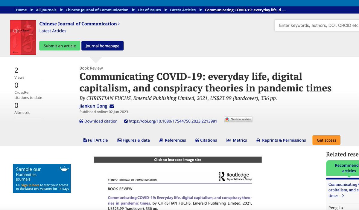 Jiankun-Gong 巩见坤 (@frankgong10) on Twitter photo Glad to share my new book review at <a href="/CJC_Journal/">Chinese Journal of Communication</a>
tandfonline.com/doi/abs/10.108… Glad to share my new book review at <a href="/CJC_Journal/">Chinese Journal of Communication</a>
tandfonline.com/doi/abs/10.108…