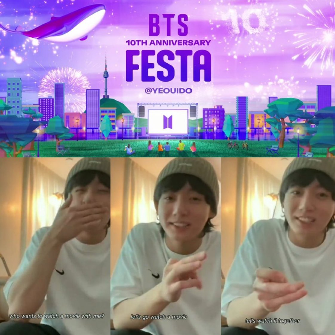 jungkook gecen yayınca “kim benimle film izlemek ister? Haydi film izleyelim, beraber izleyelim...” demisti?? Festivalin kapağına bakar mısınız?? BIR SEYLERI IMA MI ETTI YANI