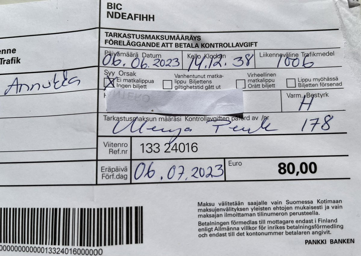 EspoonSydan's tweet photo. Myönnetään, oma moka. Opetus: älä jätä voimassa olevaa kausilippua aamun uimakassiin! 😖
#HSL #tarkastusmaksu #omamoka https://t.co/FGcEN0RcOW