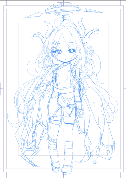 夏コミ用のヒナの設定絵描いてるけど、作画カロリーたかくない・・・? https://t.co/9hmPEyv8CA