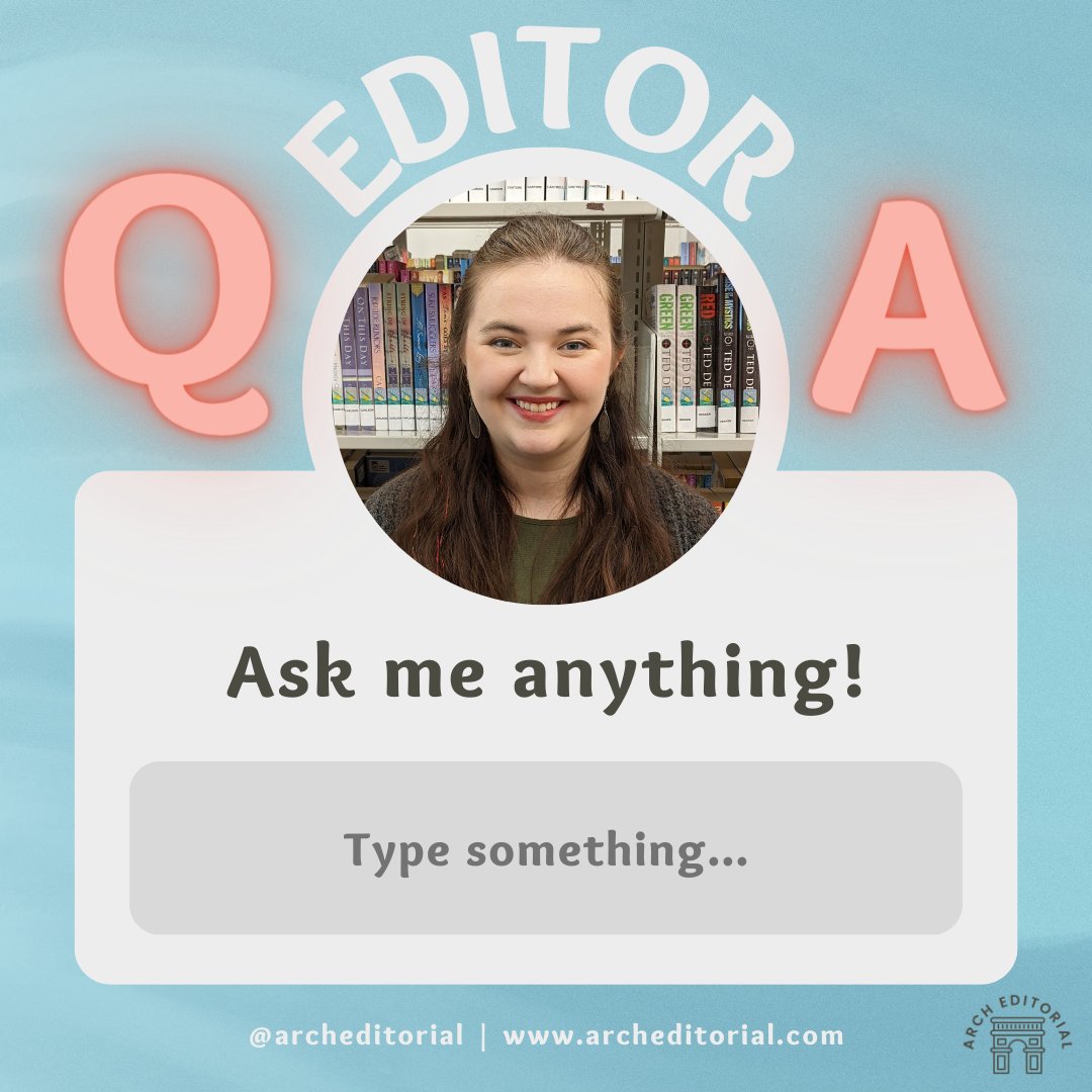archeditorial's tweet image. Have a question about writing, editing, or publishing? Get answers from an editor! Just DM me or post your query in the comments. Get-to-know-you questions are also welcome:)

#qna #askaneditor #writingquestions #fictioneditor #amediting #amwriting