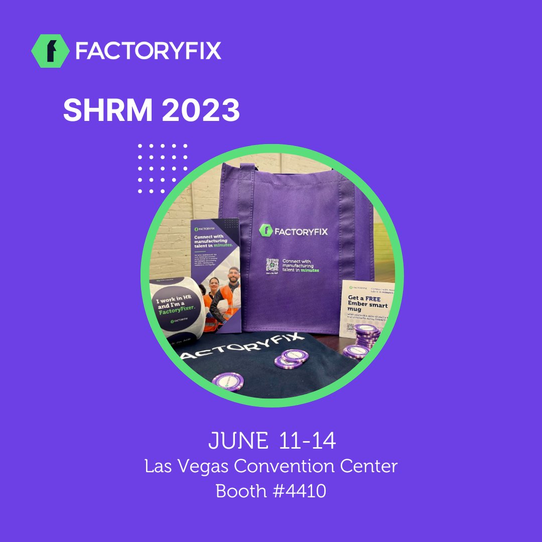 Five days until #FactoryFix hits #SHRM in Las Vegas! 🎉 Excited to meet you at Booth #4410 and showcase how we elevate manufacturing recruitment. Sign up for a free trial or book a demo and get an Ember Mug on us! ☕ 🍵 See you there! #talentacquisition #recruitingtipsFive
