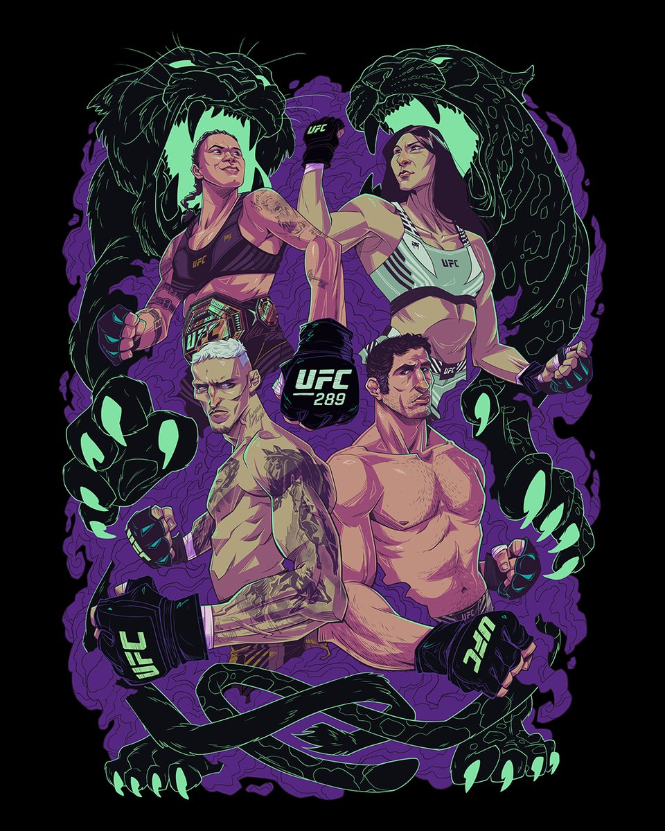 ufc's tweet image. The Lioness defends her throne in our return to Canada! 🦁🇨🇦

Grab the #UFC289 Artist Series design from the @UFCStore now!

🎨 via @RyanSmallman