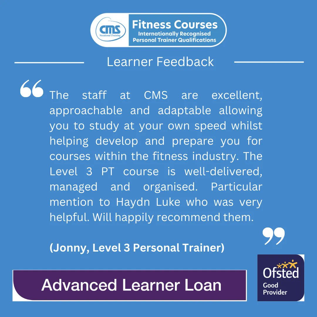 CMSFitness's tweet photo. Excellent, approachable, adaptable trainers await you! At CMS Fitness Courses, our trainers possess exceptional qualities. Learn and grow with the best in the industry! #PersonalTraining #ExcellentTrainers #FitnessCareer #advancedlearnerloans https://t.co/tSPumqnIT4