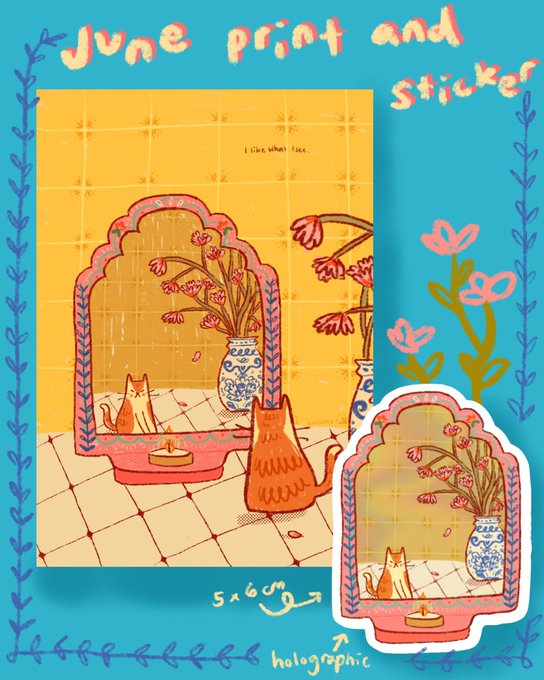 monthly print and sticker for june! 💐 join any day this month to get it in the post!  
