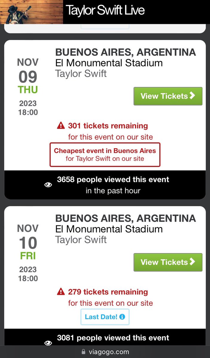 marquinadavidr's tweet photo. ¿Páginas de reventa como viagogo ya tienen los tickets de Taylor Swift ¿qué es esto allaccess? @dfallaccess https://t.co/pfHPwVsJfb