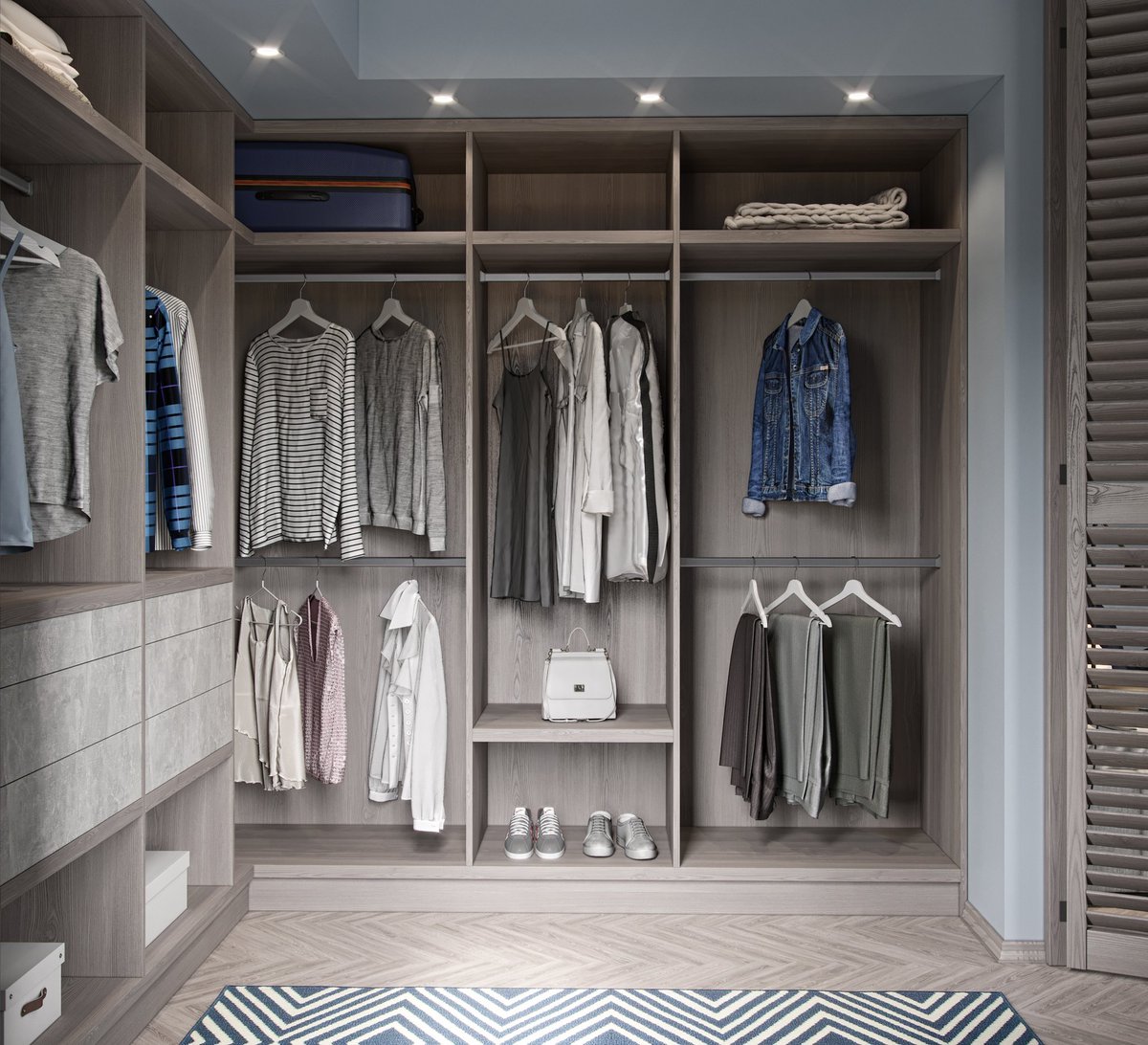 kleiderhaus's tweet photo. Discover the epitome of elegance and functionality with our fitted walk-in wardrobe. Featuring a light walnut finish and leather front drawers, it's a luxurious addition to any space. Book your FREE design appointment at https://t.co/I0AZq2CpL6. #FittedWalkInWardrobes https://t.co/C3X6MBQGhL