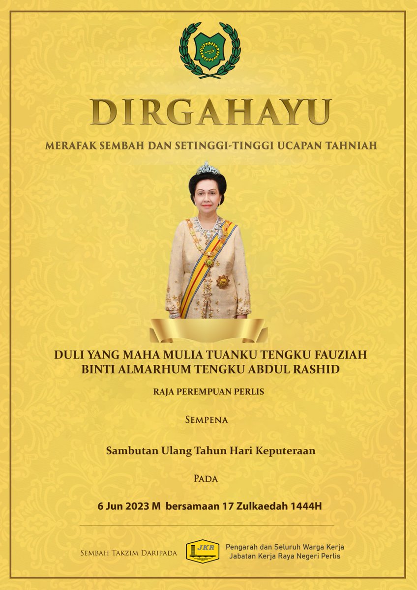 Dirgahayu Tuanku

Merafak Sembah dan Setinggi-Tinggi Ucapan Tahniah kebawah DULI YANG MAHA MULIA TUANKU TENGKU FAUZIAH BINTI ALMARHUM TENGKU ABDUL RASHID