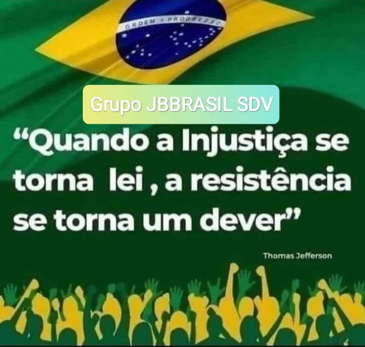 #JBBRASILSDV🇧🇷 🫵OU LUTAMOS AGORA, OU NOSSOS FILHOS PAGARÃO🤔 @JosCarrijo @Marbenje @luca281995 @CleberLSantos1 @EvaneEriceira @IreteSouza @VilmaThomasCos1 @LeilaLicio @rodmanoel1944 @LaFenix61 @MarcioM61326104 @Carlinhoscury @romerossouza @alvesmimar3 @Fer_Demetrio83 @vanice_a