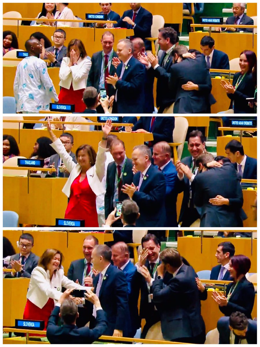 Denis_Pokora's tweet image. Fotografije povedo vse … bravo zunanja ministrica @TFajon in ekipa @MZEZ_RS ter vsi ostali, ki ste kakorkoli pomagali pri skupnem projektu, da je Slovenija izvoljena za nestalno članico Varnostnega sveta OZN za mandat 2024-2025. 👍✌️💪👏🇸🇮 @UN #BuildingTrust #SecuringFuture