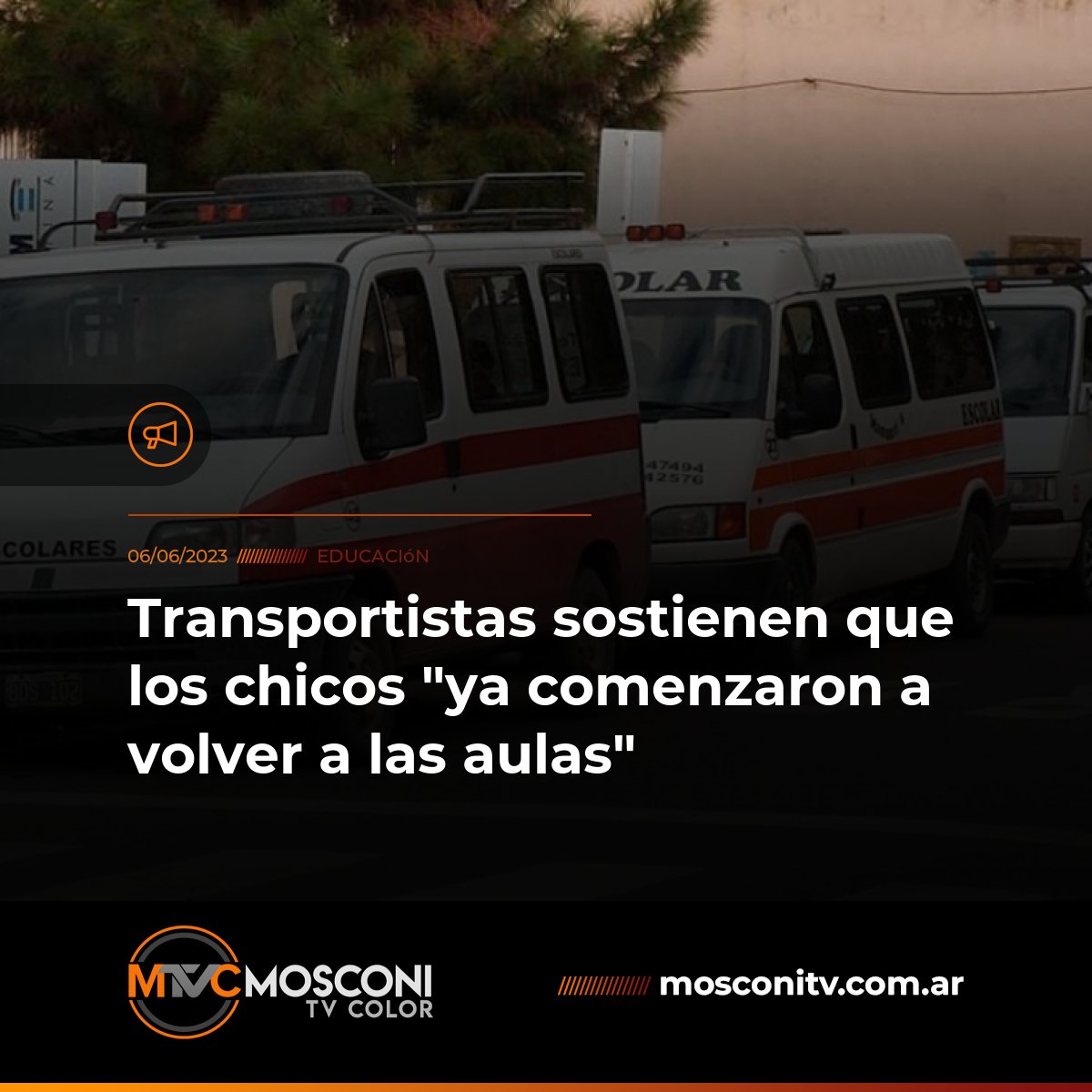 MosconiTvColor's tweet photo. La representante de los transportistas escolares,  Nilda Bini, comentó que esta mañana se pudo ver a más chicos en la  Ciudad de Salta asistiendo a sus escuelas con normalidad.
#educacion  #Docentes  #Escuelas #Clases #MosconiTv https://t.co/KQa4IKCd2Y