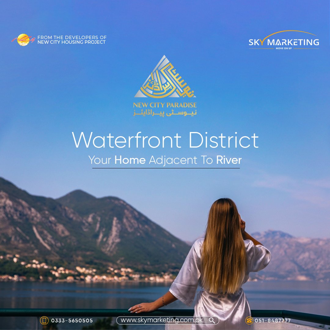 Calling all nature lovers! New City Paradise offers you a chance to wake up to water views everyday at its Waterfront district.
#SkyMarketing #1RealEstateMarketingCompany #NewCityParadise #WaterfrontDistrict