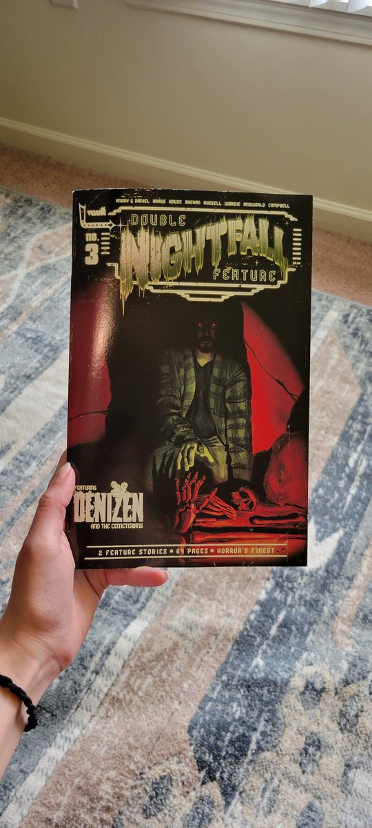 Finally made the time to tackle my reading pile. Getting back into 'The Cemetarians' & 'Denizen' from @thevaultcomics #NightfallDoubleFeature by @DanielDKraus @MaanHouse @kmichaelrussell & @CampbellLetters 

#horror #comics #vaultcomics #comicbooks #readcomics