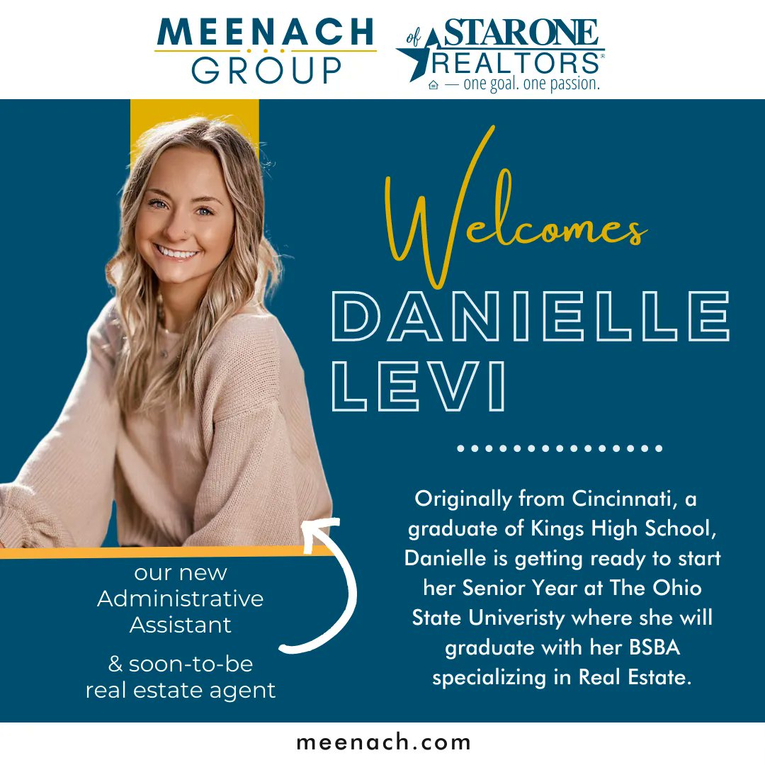 📣 NEWEST ADDITION to the #MeenachGroup  🏘️ 
.
.
.
#StarOneRealtors #MichelleMeenach #YourCincinnatiRealtor #HomeGirl #MeenachProperties #RealEstate #SellingCincinnati #WhoYouWorkWithMatters #KingsKnights #TheOhioStateUniversity #NewAddition #WelcomeToTheTeam