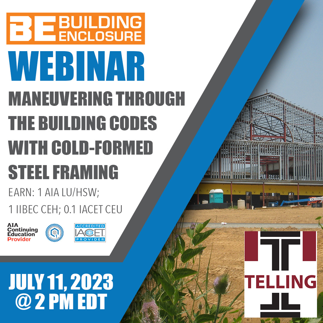 Join us next month for an introduction to the various codes, standards and other resources available to architects and engineers for the specifying, design and detailing of cold-formed #steel #framing projects. #buildingcodes #CEU #webinar

continuingeducation.bnpmedia.com/courses/tellin…