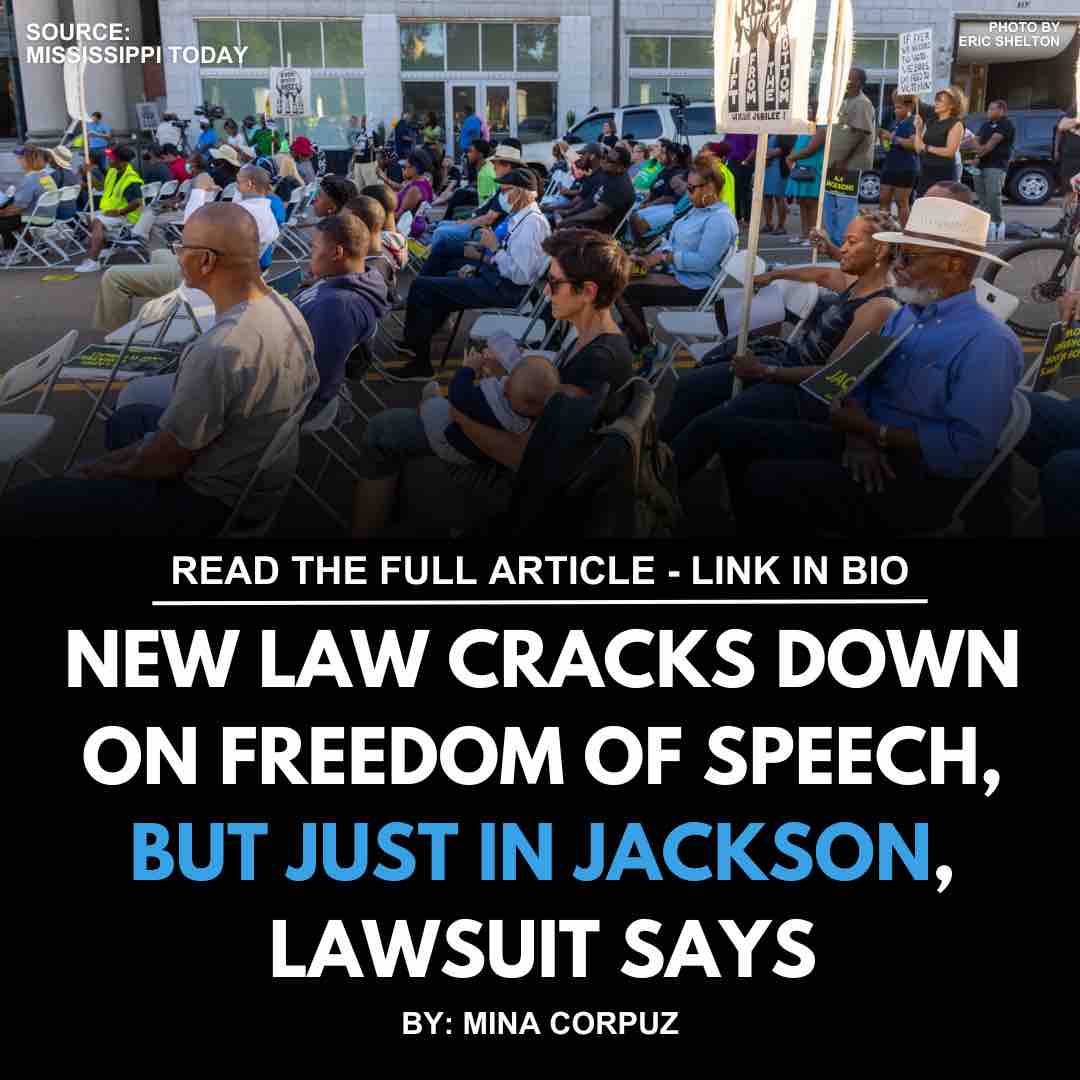 📰 BREAKING NEWS 📰 

New Law Cracks Down on Freedom of Speech, But Just in Jackson, Lawsuit Says

Click the link in our bio to read the full article by @MSTodayNews

#MSVotes #Up2Us #SB2343 #FreeSpeech