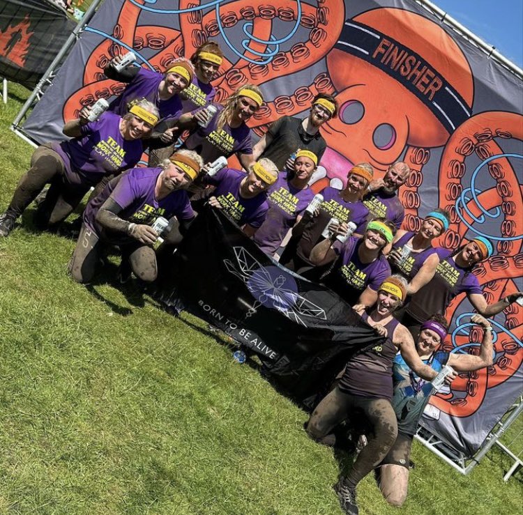 MsKytzia's tweet photo. Tougher together - Tough Mudder ‘23👊🏽☑️ What a weekend with the BEST people @BornToBeAlive15🥰 #toughmudder23 @ToughMudder @drum_cycle #BlocknessMonster #borntobealive https://t.co/asy6xxWrbs