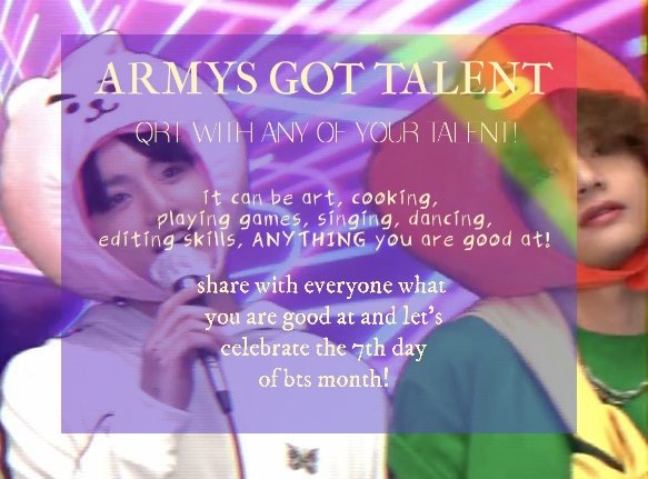 ARMYS GOT TALENT 
#2023BTSFESTA
qrt with anything you are talented in!