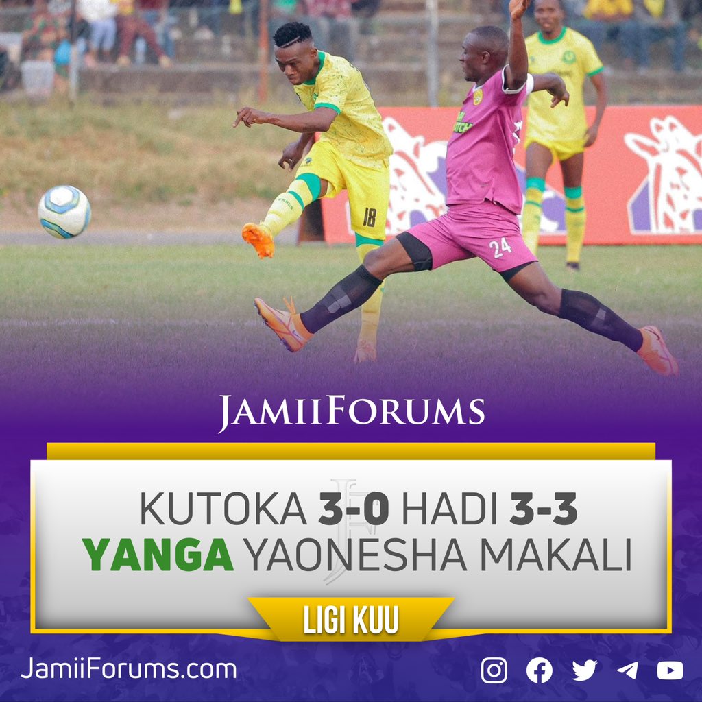Jamii Forums on Twitter "LIGI KUU KUTOKA 30 HADI 33 YANGA YAONESHA