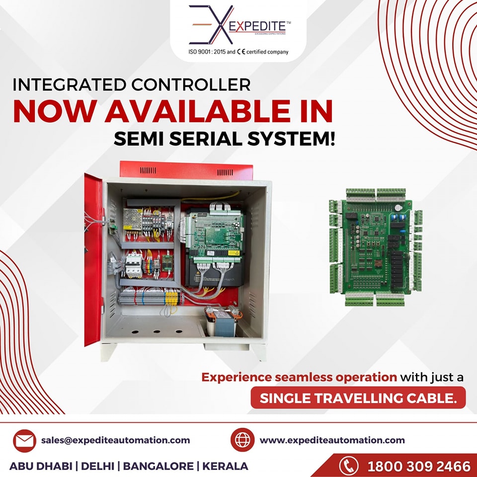 Revolutionizing elevator systems! 🚀🏢Introducing Expedite's game-changing integrated controllers now available in semi-serial system!
Discover the future of vertical transportation today!
#ExpediteAutomation #ElevatorIndustry #MRLController #IntegratedController