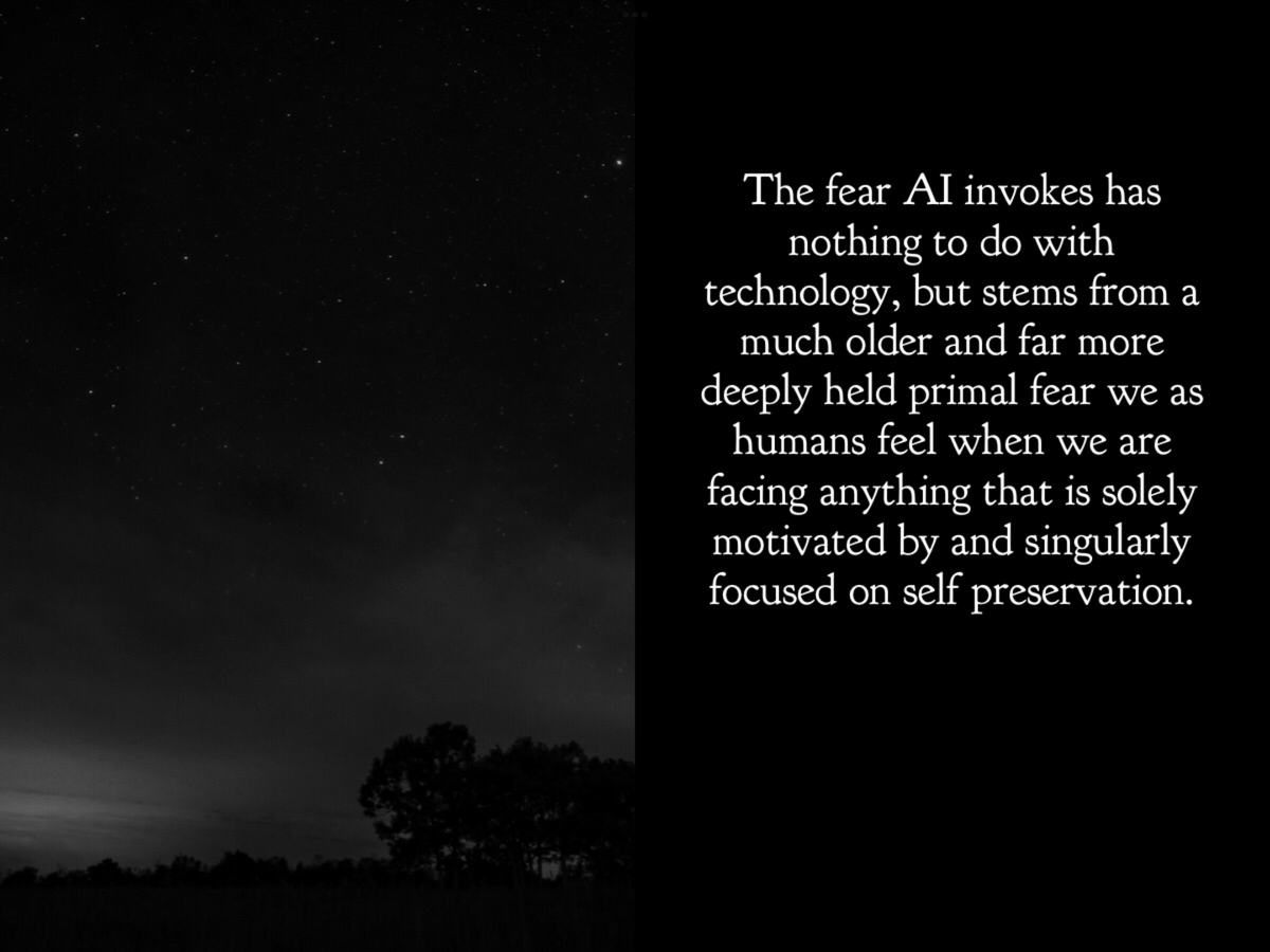 It seems plausible that one of humanity’s primal fears is when we are faced with a threat that‘s neither swayed nor deterred by money, blackmail, or any other human motivation we are influenced by. Most likely the hallmark of any horror movie made that’s easily recalled.