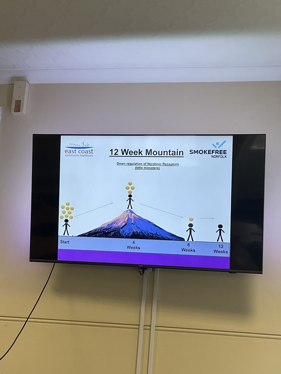 The team enjoyed useful training today from @SmokfreeNorfolk ! Hoping to support some of our people to navigate the 12 week mountain towards being tobacco free @TogetherMW