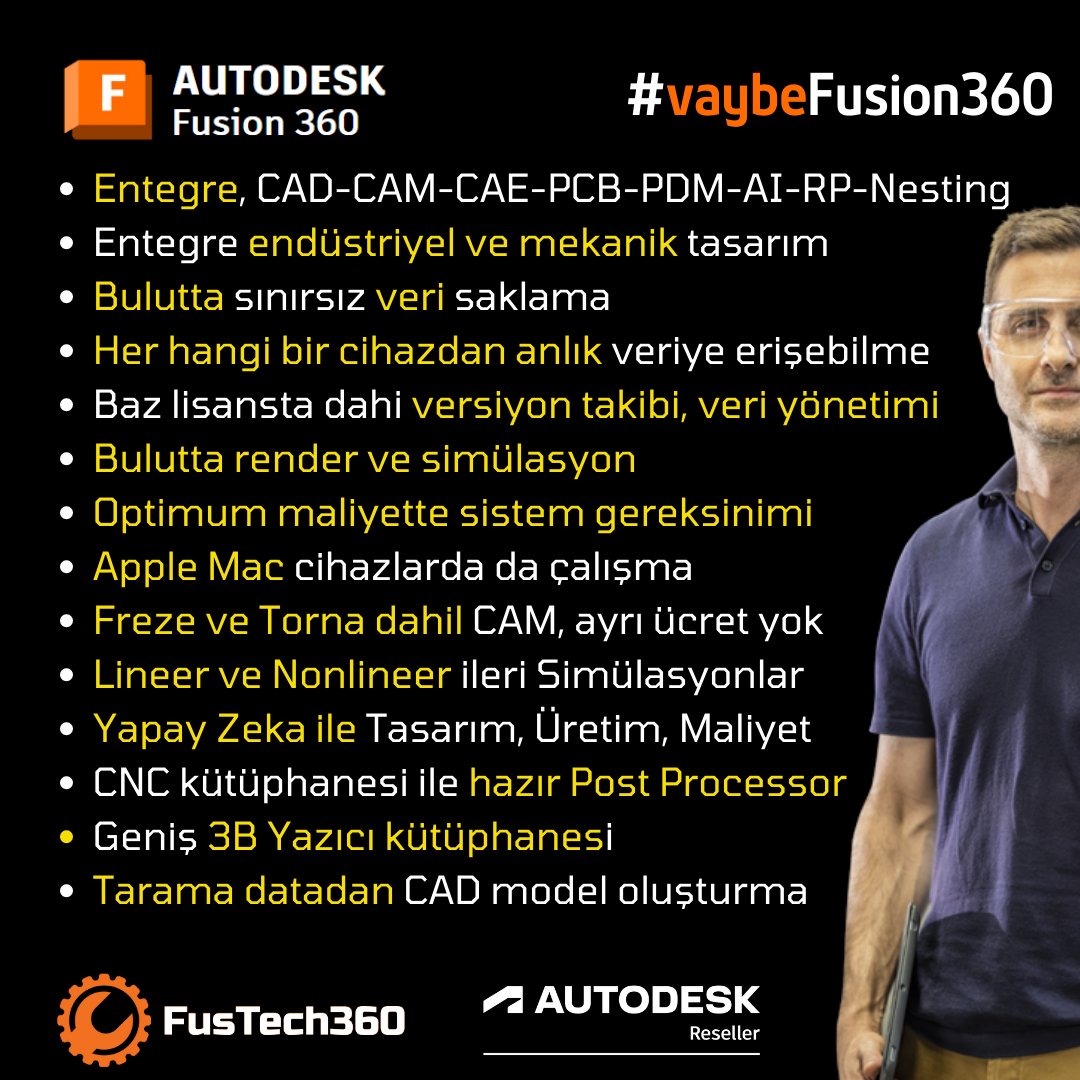 6 Temmuz'a kadar 3AL, 2 ÖDE ile tüm ekibi donatın.
fustech360.com/iletisim
#fusion360 #kampanya #mcad #ecad #cam #cae