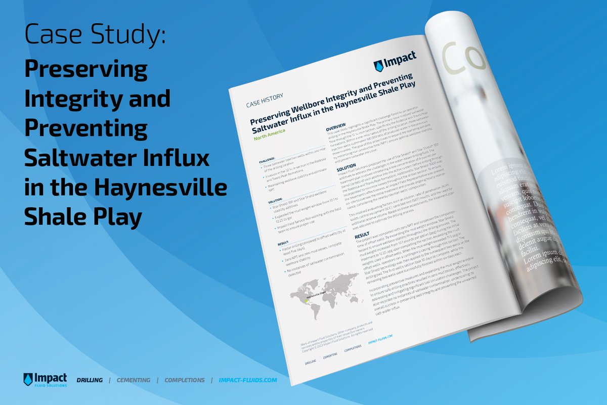 Preserve Wellbore Integrity and Prevent Saltwater Influx in the Haynesville Shale Play

By expanding the mud weight window and incorporating the right technology, operators can optimize drilling processes, reduce drilling days, and prevent influx.
impact-fluids.com/cases/preservi…