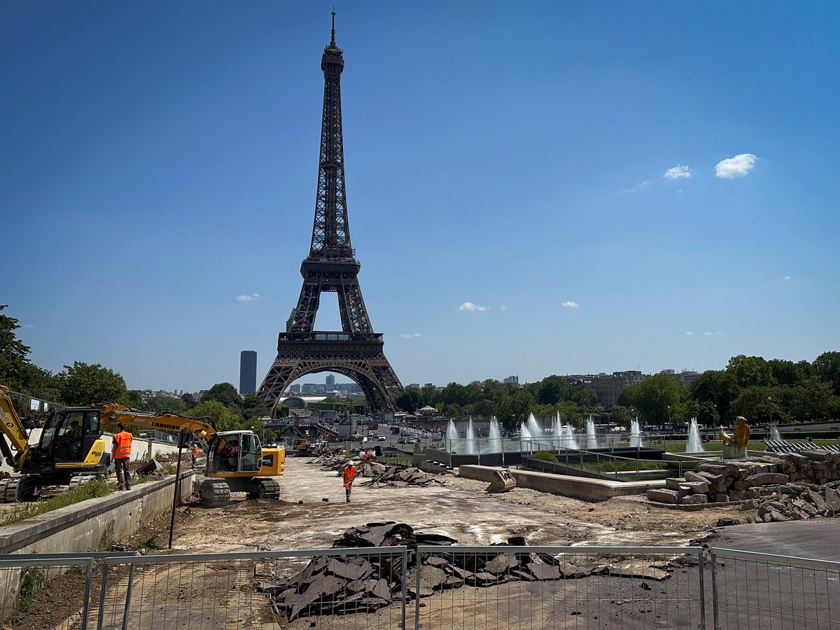 la destruction du Trocadero a commencé 📷 05/06/2023 #saccageparis