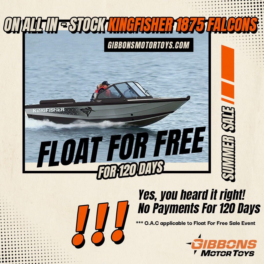 GibbonsMotorToy's tweet photo. 📣 Exciting Announcement! 🎉
The Float for Free Event is now live! Seize the opportunity of a lifetime! 🚤✨ For a limited time, we are offering an unbeatable deal: No payments for 120 days on all in-stock Kingfisher 1875 Falcons! 🙌💯 https://t.co/nmoRFjffPa