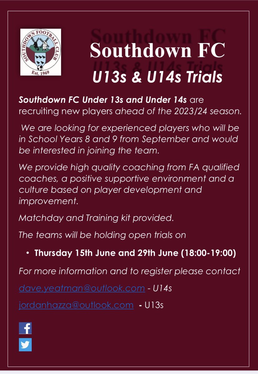 Our Under 13s and 14s are recruiting ahead of next season. Details below 👇

<a href="/msymfl/">MidSussexYouthLeague</a> <a href="/SussexCountyFA/">Sussex County FA ⚽️</a> <a href="/burgesshillnews/">BurgessHillUncovered</a> <a href="/midsussex_times/">Mid Sussex Times</a>
