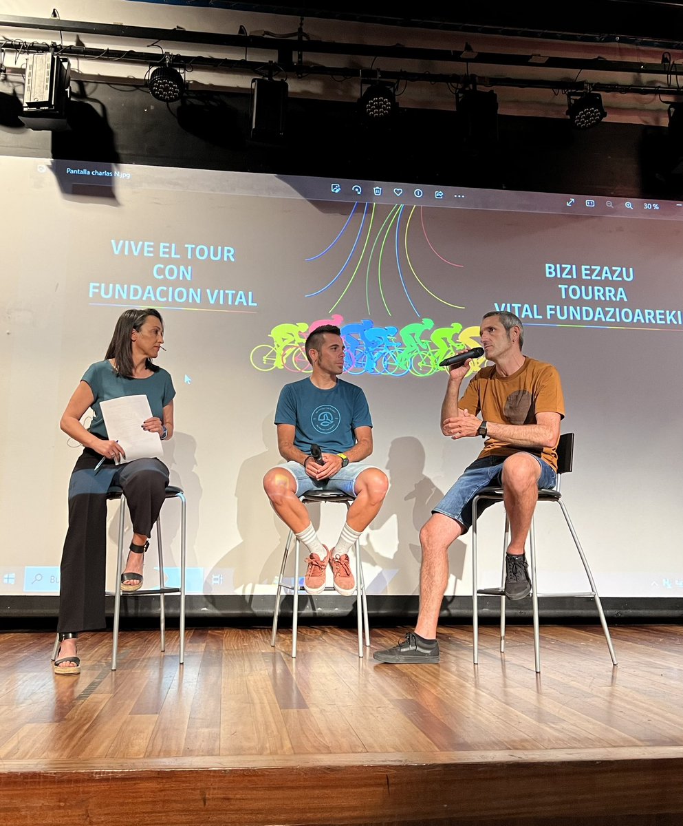 Joseba BELOKI (@josebabeloki) on Twitter photo Pistoletazo de salida al ciclo de charlas organizado por <a href="/VitalFundazioa/">Fundación Vital</a> en relación al ciclismo y la salida del <a href="/LeTour/">Tour de France™</a> .
Hoy moderada por <a href="/nereing/">Nerea Sáenz de Lafuente</a> han compartido sus experiencias Koldo ZUBIZARRETA y <a href="/txakamrt/">TXAKA</a> Pistoletazo de salida al ciclo de charlas organizado por <a href="/VitalFundazioa/">Fundación Vital</a> en relación al ciclismo y la salida del <a href="/LeTour/">Tour de France™</a> .
Hoy moderada por <a href="/nereing/">Nerea Sáenz de Lafuente</a> han compartido sus experiencias Koldo ZUBIZARRETA y <a href="/txakamrt/">TXAKA</a>