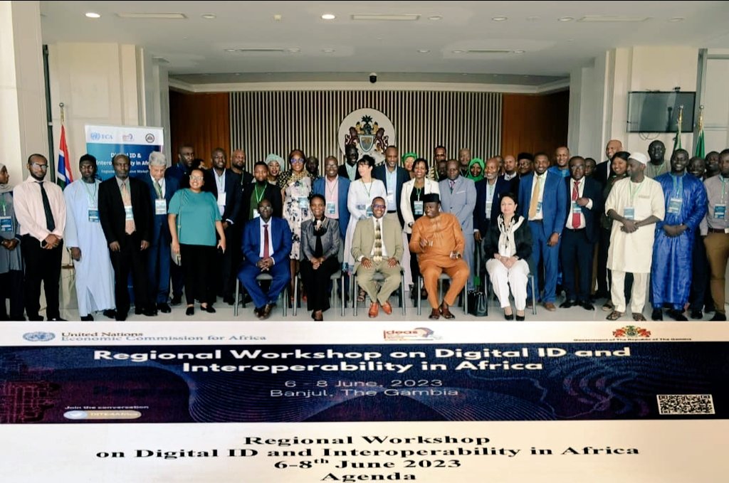 @ECAOfficial Technology and Innovation team joined The Gambia Minister of Digital Economy &amp; Innovation as he opened the 2nd Regional Workshop on Digital ID &amp; Interoperability in Africa in Banjul 🇬🇲. The workshop brings together African countries, partners &amp; academia in Digitak ID