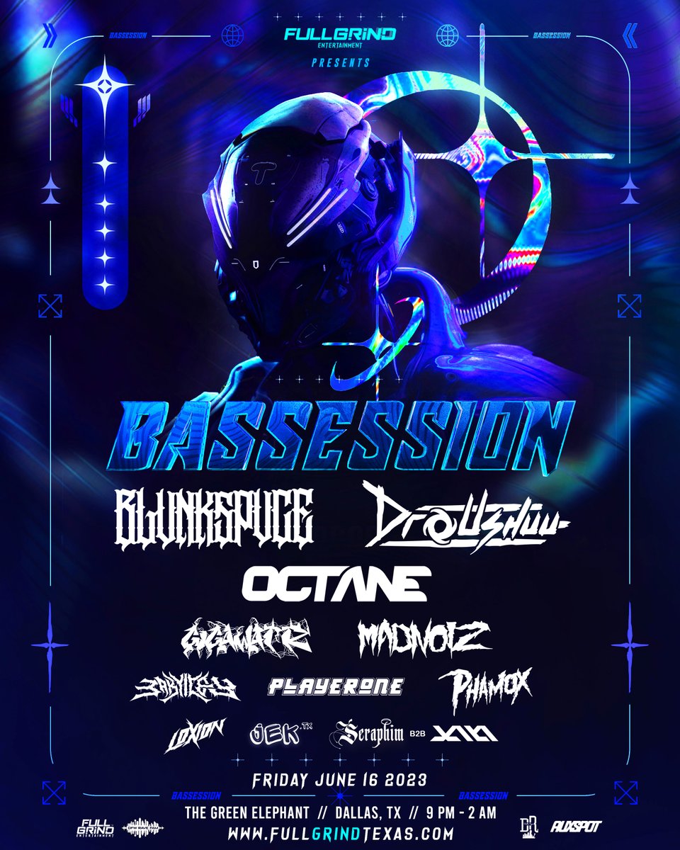 FullGrindTexas's tweet photo. Dallas - tier 1 tickets for #Bassession are sold out...
Tier 2 Tickets at $15 each are now available.
secure yours here: https://t.co/l6zikzGt0c https://t.co/yfzQmz6MoB