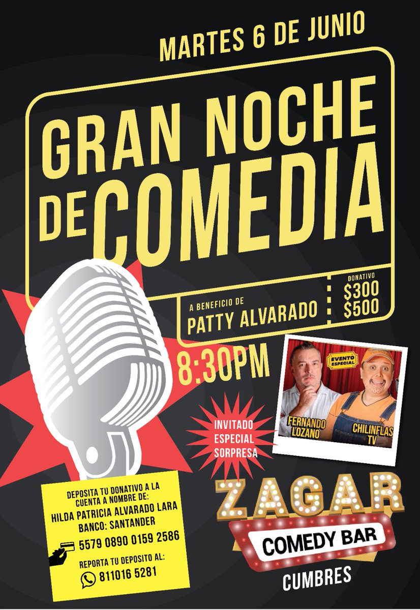 JRPalaciosChapa's tweet photo. ¡ Raazaaaaa !

Es hoy.  Por favor apoyemos a mi amiga, colega y compañera de locución, Paty Alvarado.

HOY hay un evento a beneficio de ella y de pasada, unas oraciones, siempre ayudan.

La voz de mi comadre Paty es icónica.

Apoyemos por favor.  HOY 8 PM.

#Paty
#PatyAlvarado https://t.co/1MA55qMFzP
