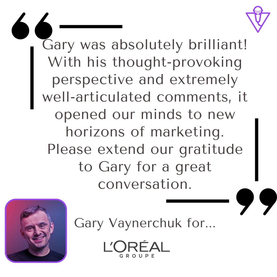 VaynerSpeakers's tweet image. "Thought-provoking and well-articulated" 💥 @garyvee for @LOrealUSA 

#keynotespeaker #eventsprofs