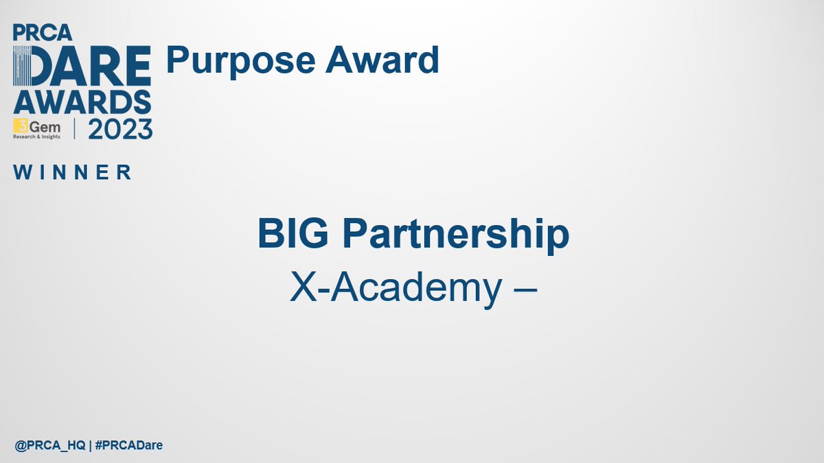 Another🏆! Congratulations to @BIGPartnership on winning tonight’s Purpose Award! 

Great work! #PRCADare @PRCA_Scotland 👏