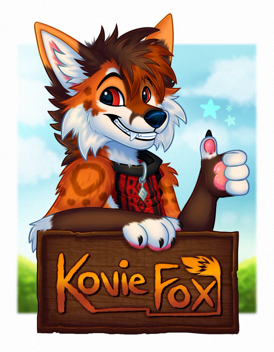 New name! I'll be going by KovieFox now instead of KoviePup. I've been wanting to change my handle for a while, and what better time to do it then with my new fox sona? 🧡